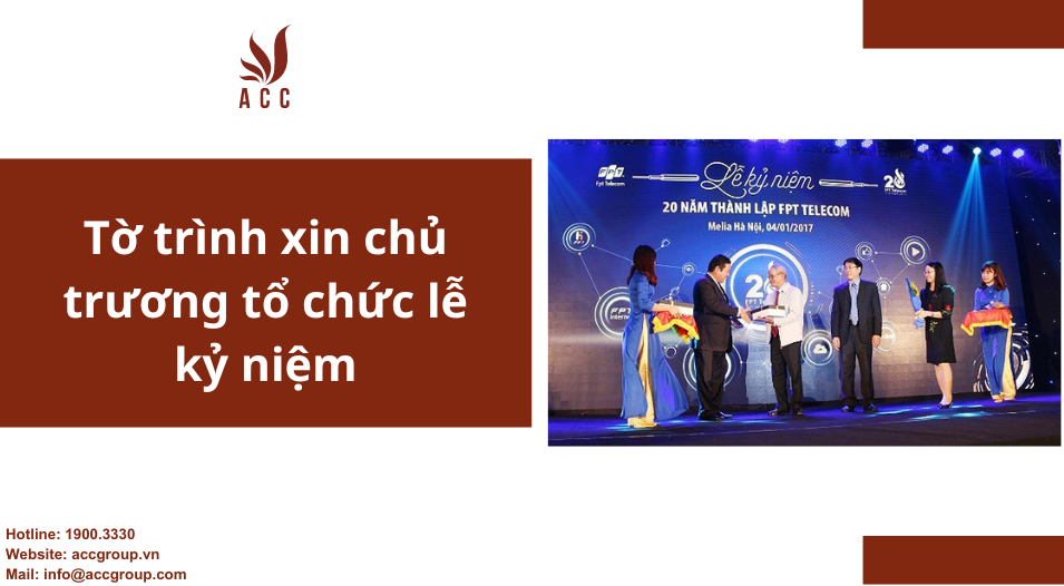Tờ trình xin chủ trương tổ chức lễ kỷ niệm
