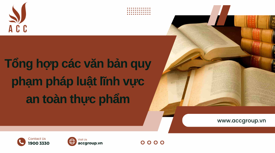 Tổng hợp các văn bản quy phạm pháp luật lĩnh vực an toàn thực phẩm