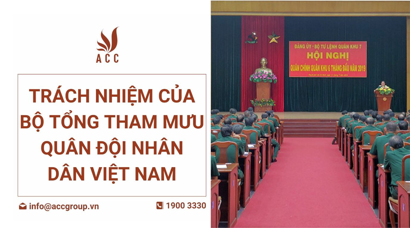 Trách nhiệm của Bộ Tổng tham mưu Quân đội nhân dân Việt Nam