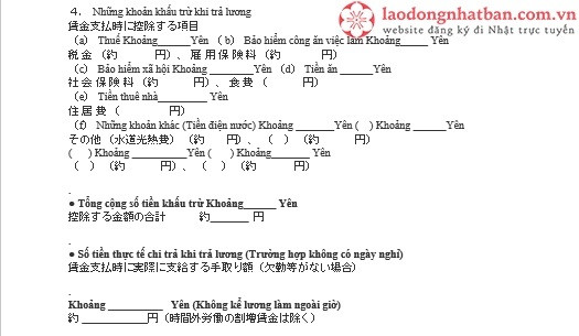  Mẫu hợp đồng xuất khẩu lao động Nhật Bản