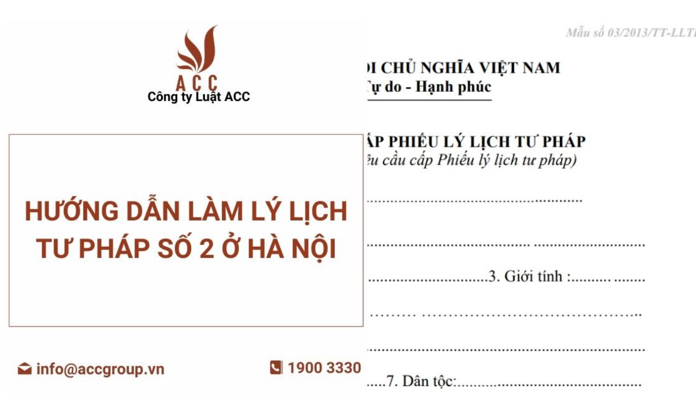 Hướng dẫn làm lý lịch tư pháp số 2 ở Hà Nội