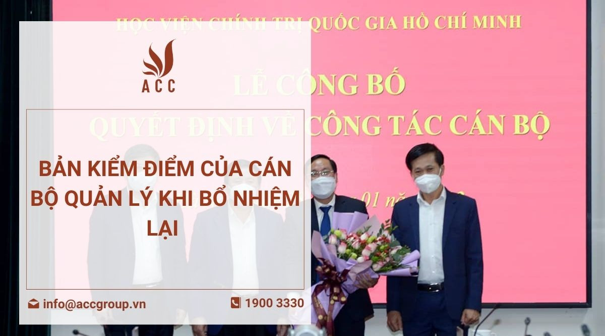 Bản kiểm điểm của cán bộ quản lý khi bổ nhiệm lại