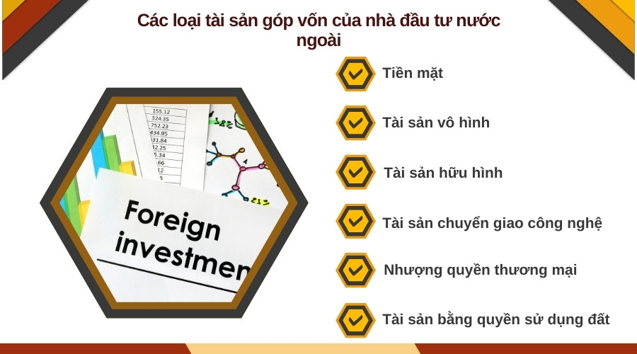 Các loại tài sản góp vốn của nhà đầu tư nước ngoài