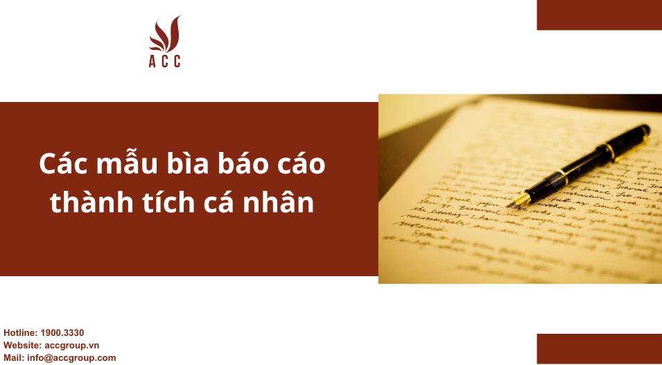 Các mẫu bìa báo cáo thành tích cá nhân