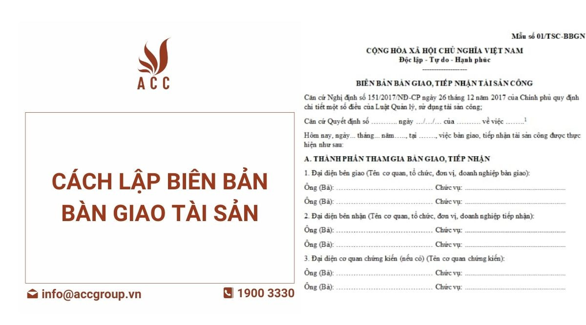 Cách lập biên bản bàn giao tài sản