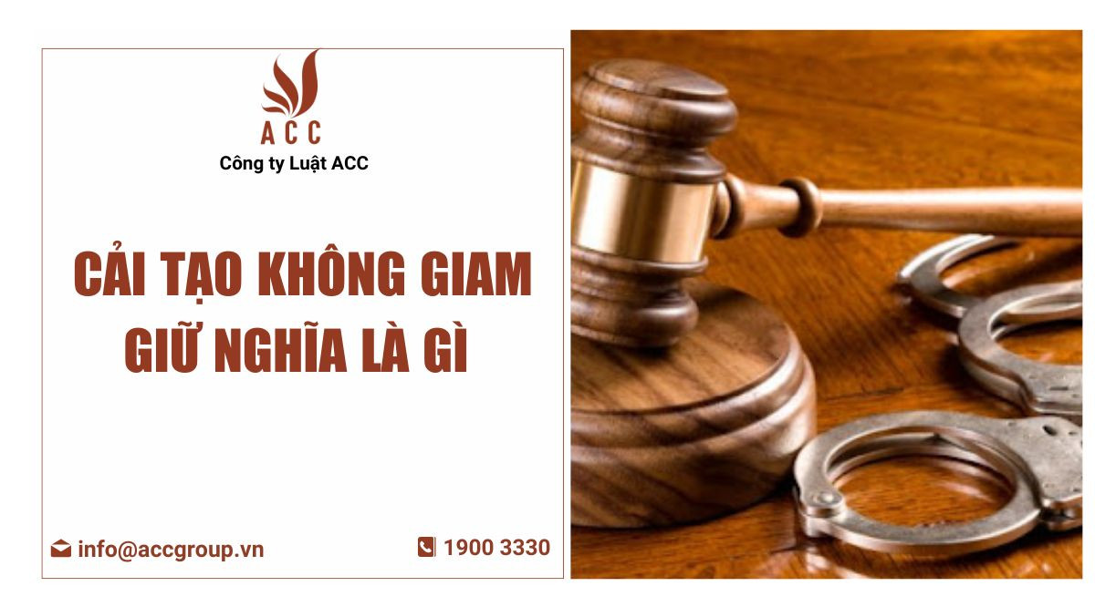 Cải tạo không giam giữ nghĩa là gì 