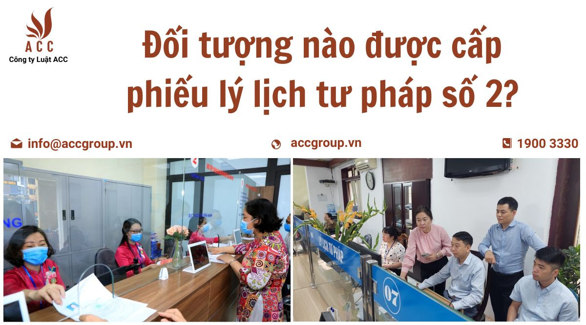 Đối tượng nào được cấp phiếu lý lịch tư pháp số 2?