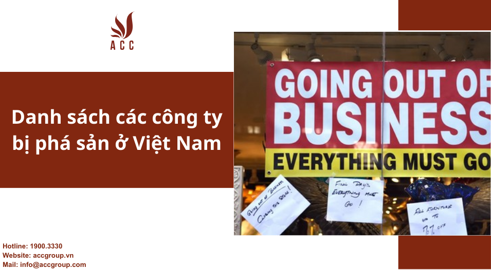 Danh sách các công ty bị phá sản ở Việt Nam