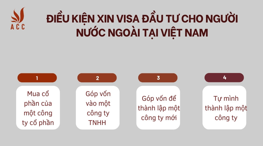 Điều kiện xin visa đầu tư cho người nước ngoài tại Việt Nam