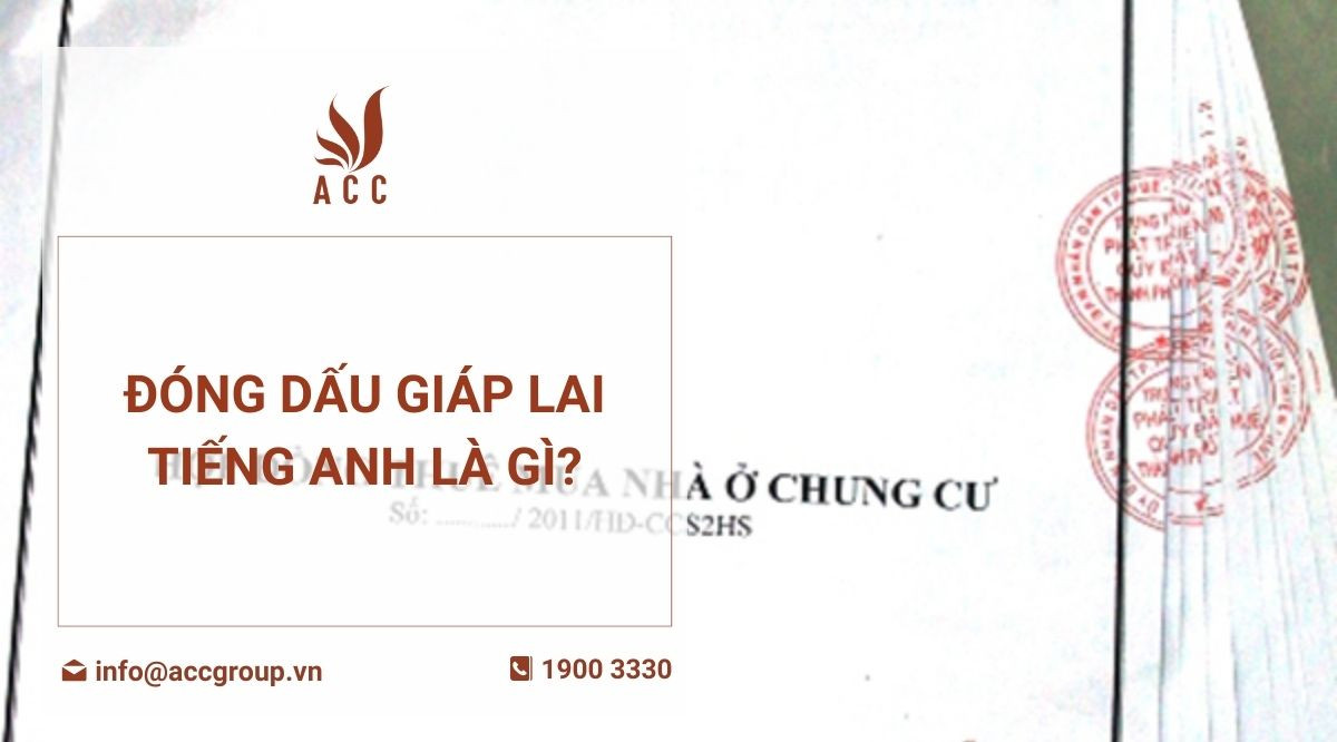 Đóng dấu giáp lai tiếng anh là gì 