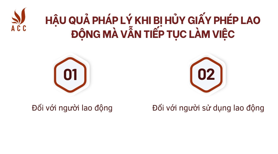 Hậu quả pháp lý khi bị hủy giấy phép lao động mà vẫn tiếp tục làm việc