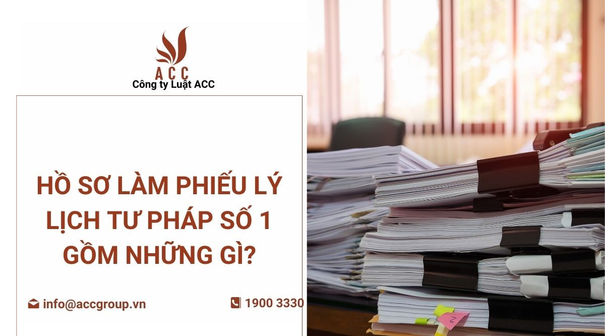 Hồ sơ làm Phiếu lý lịch tư pháp số 1 gồm những gì?