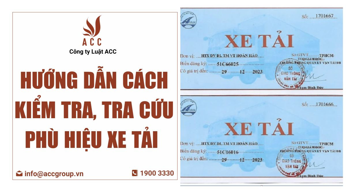 Hướng dẫn cách kiểm tra, tra cứu phù hiệu xe tải 