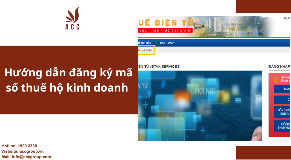 Hướng dẫn đăng ký mã số thuế hộ kinh doanh