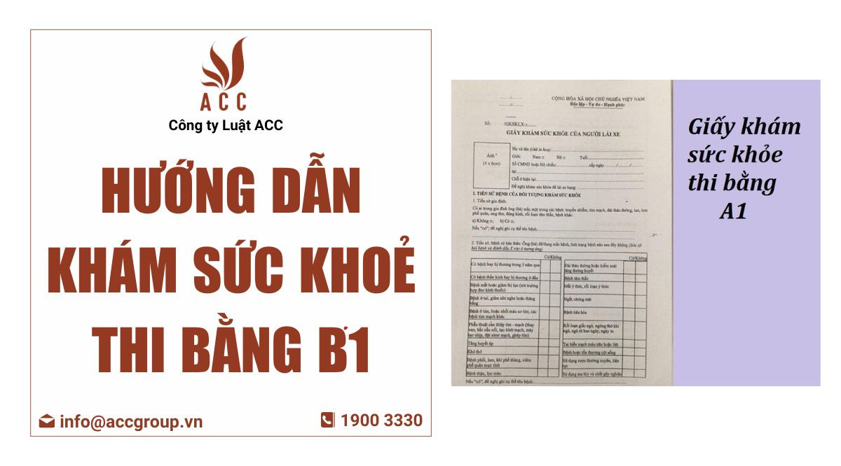 Hướng dẫn khám sức khoẻ thi bằng B1