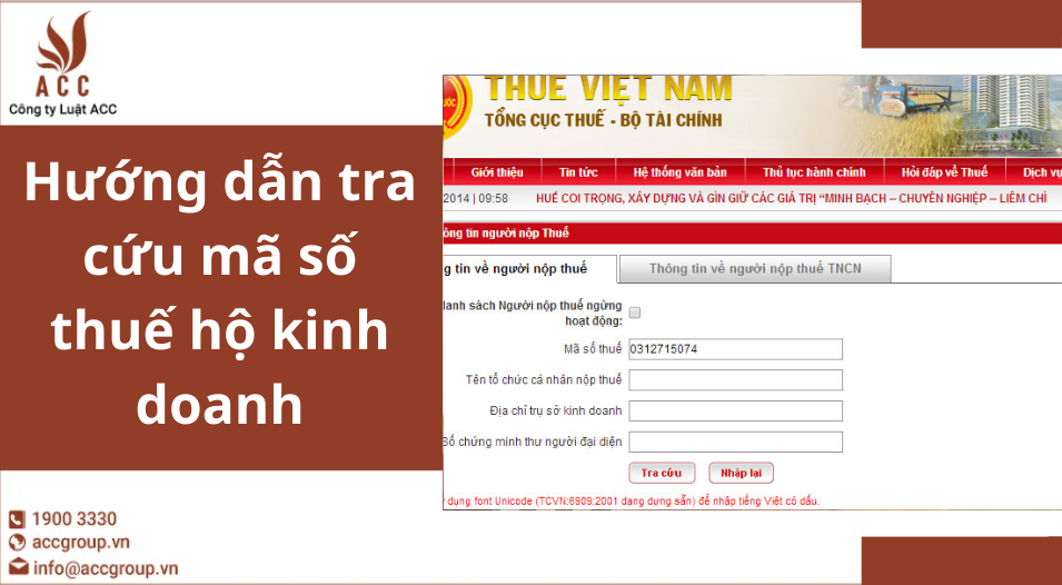 Hướng dẫn tra cứu mã số thuế hộ kinh doanh