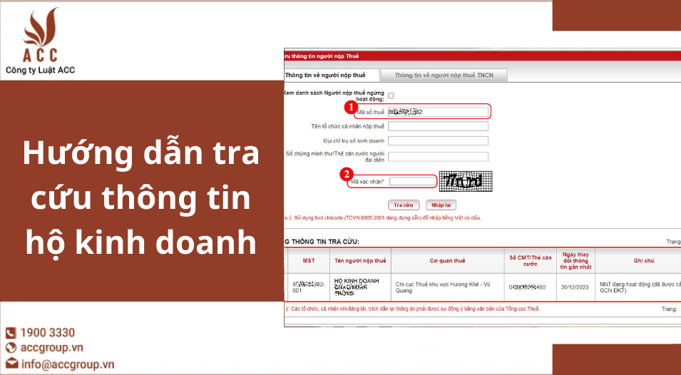 Hướng dẫn tra cứu thông tin hộ kinh doanh