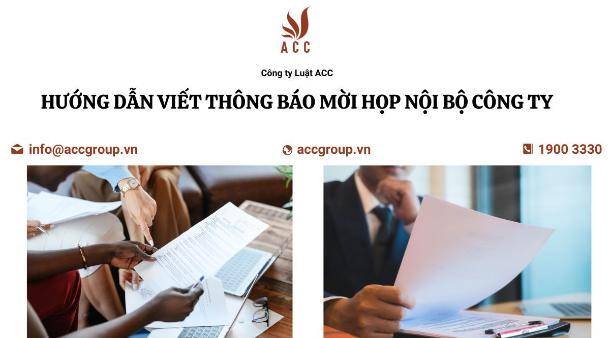 Hướng dẫn viết thông báo mời họp nội bộ công ty