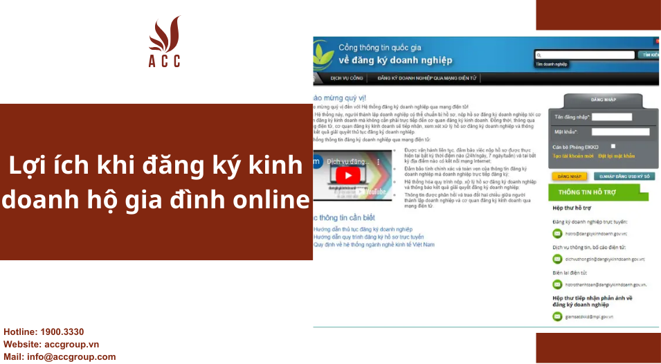 Lợi ích khi đăng ký kinh doanh hộ gia đình online