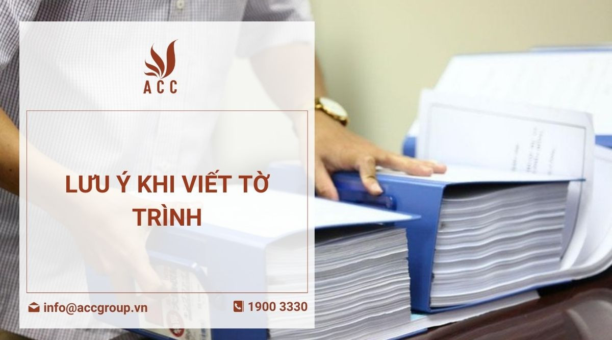 Lưu ý khi viết tờ trình