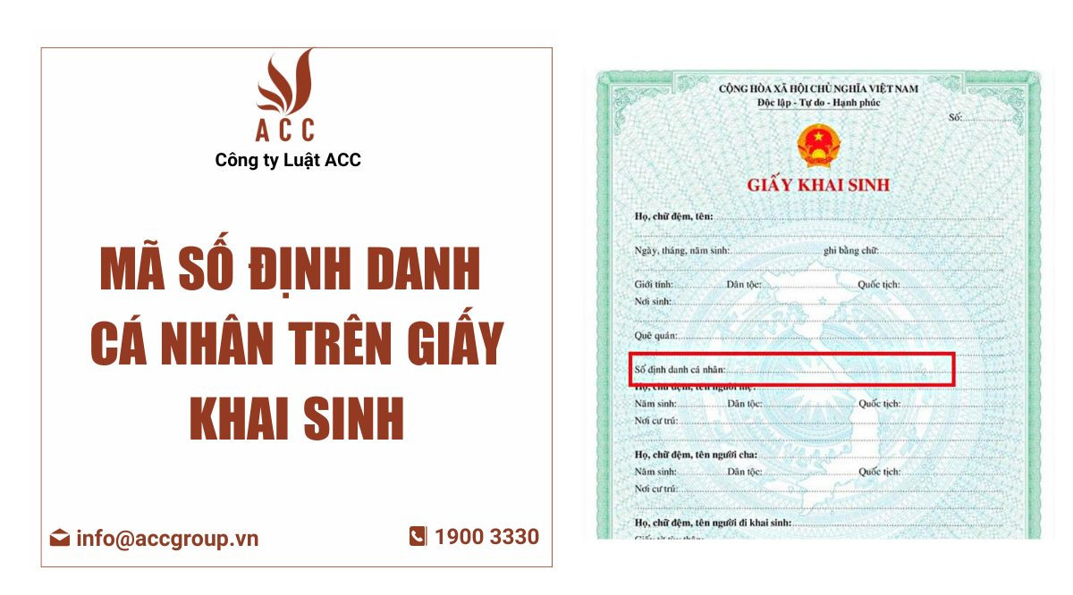 Mã số định danh cá nhân trên giấy khai sinh