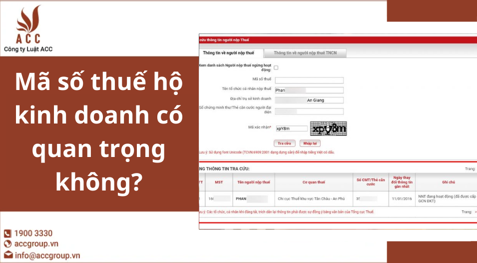 Mã số thuế hộ kinh doanh có quan trọng không?