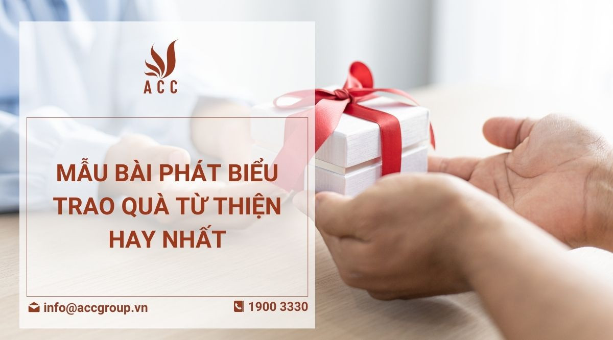 Mẫu bài phát biểu trao quà từ thiện hay nhất