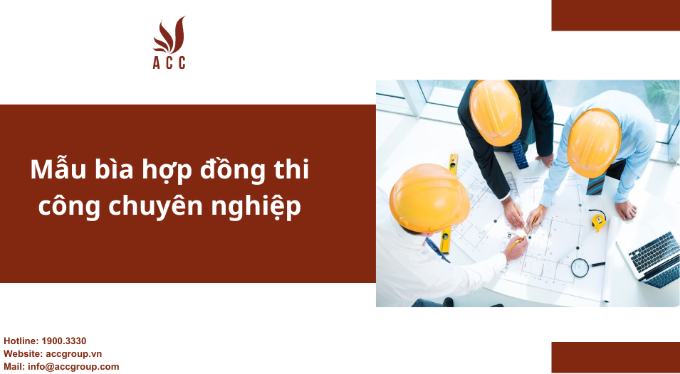 Mẫu bìa hợp đồng thi công chuyên nghiệp