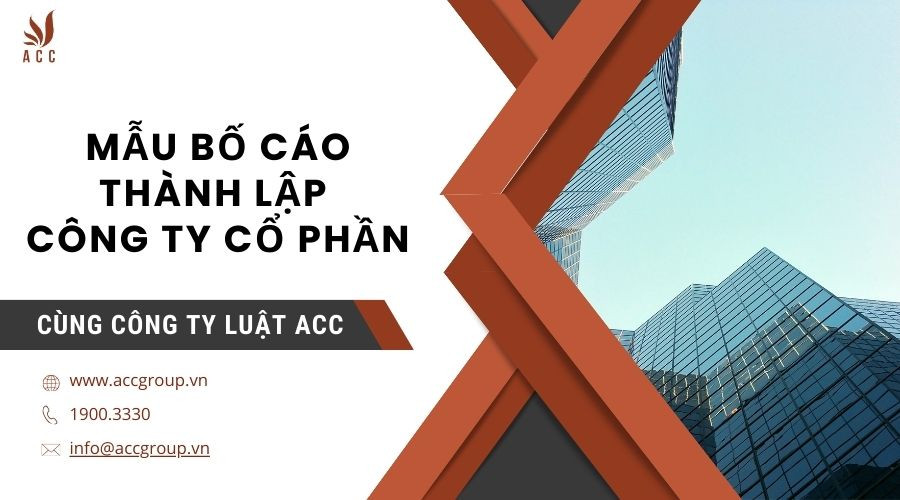 Mẫu bố cáo thành lập công ty Cổ phần