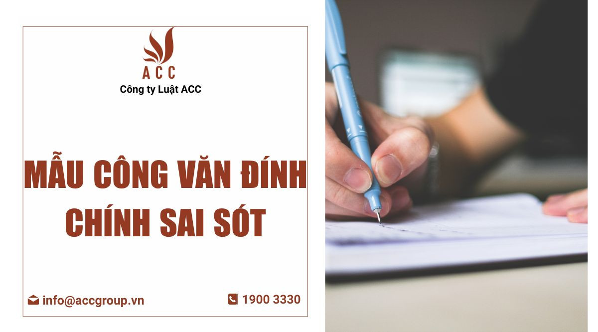 Mẫu công văn đính chính sai sót