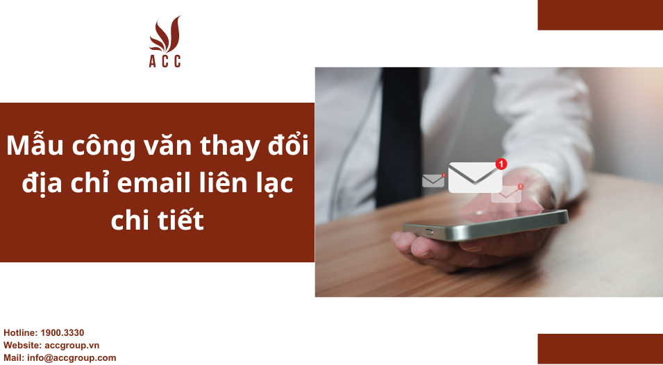 Mẫu công văn thay đổi địa chỉ email liên lạc chi tiết