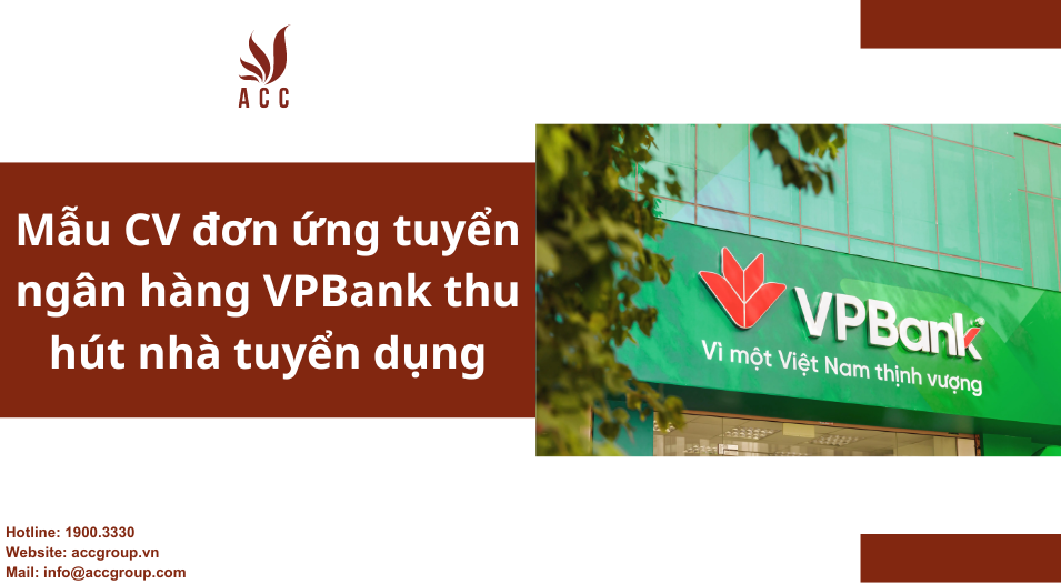 Mẫu CV đơn ứng tuyển ngân hàng VPBank thu hút nhà tuyển dụng