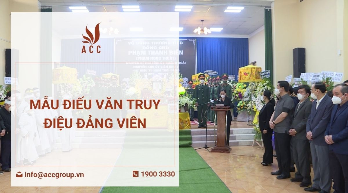 Mẫu điếu văn truy điệu Đảng viên