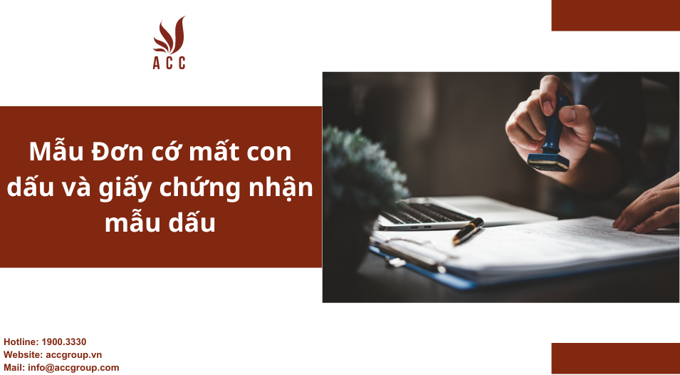 Mẫu Đơn cớ mất con dấu và giấy chứng nhận mẫu dấu