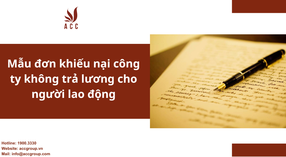 Mẫu đơn khiếu nại công ty không trả lương cho người lao động