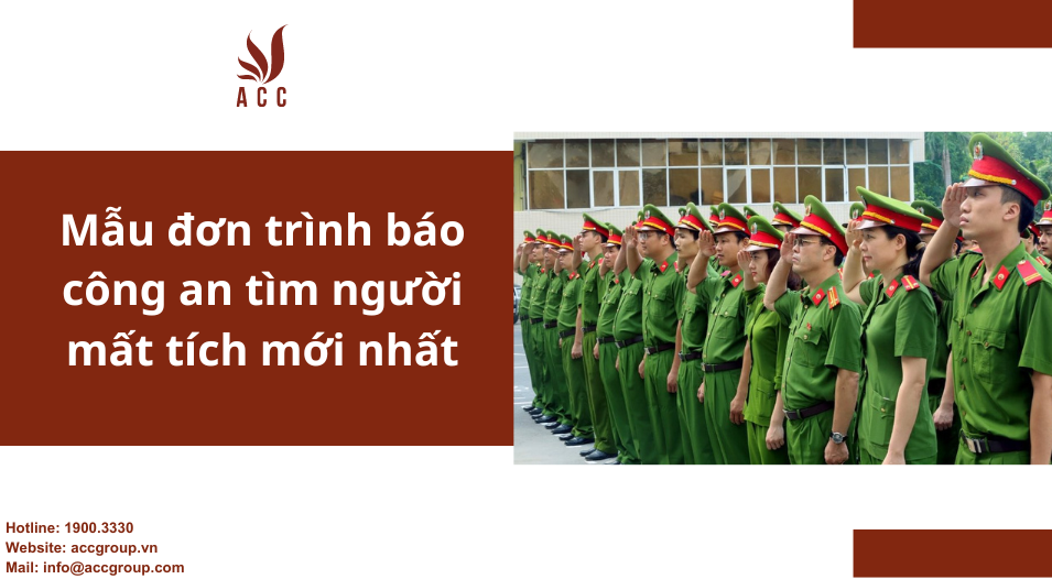 Mẫu đơn trình báo công an tìm người mất tích mới nhất