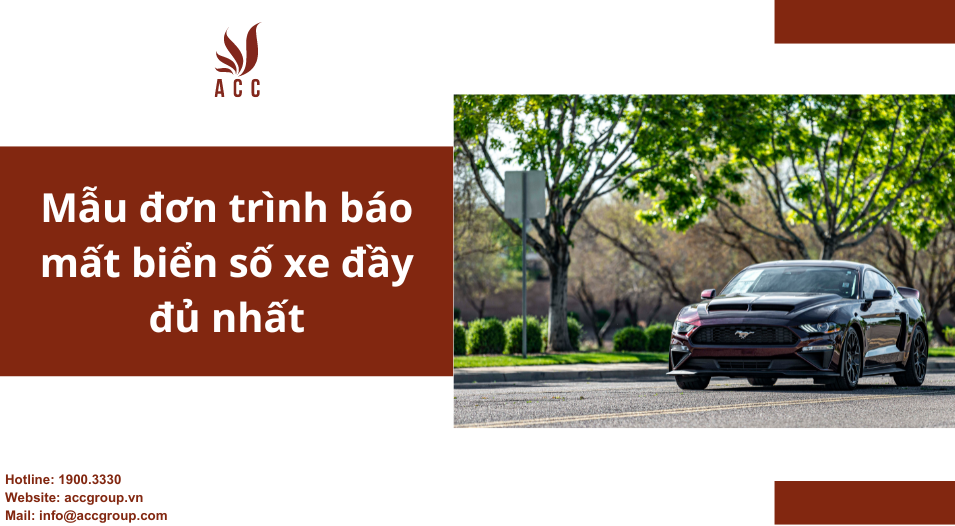 Mẫu đơn trình báo mất biển số xe đầy đủ nhất