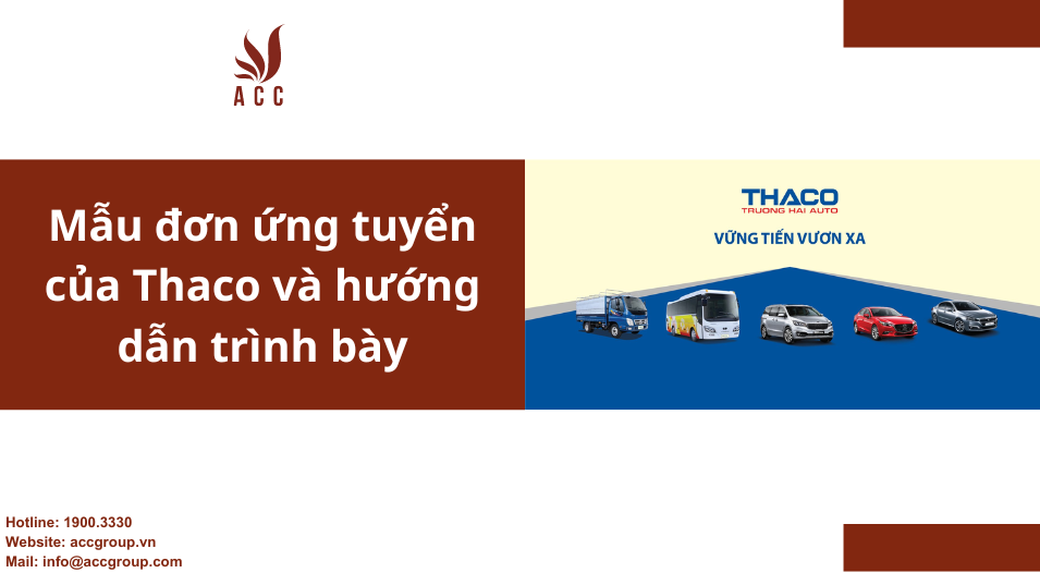 Mẫu đơn ứng tuyển của Thaco và hướng dẫn trình bày