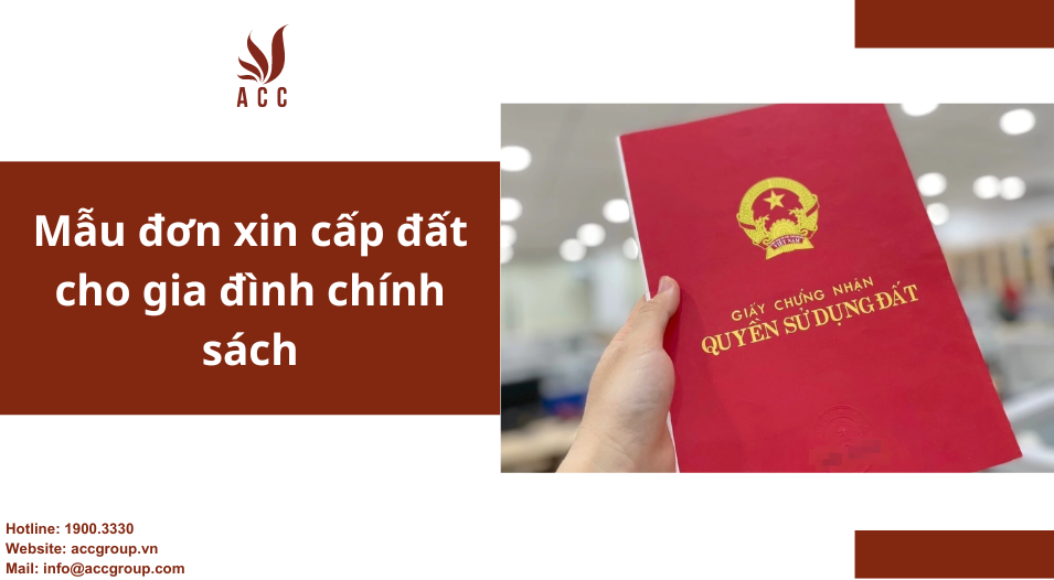 Mẫu đơn xin cấp đất cho gia đình chính sách