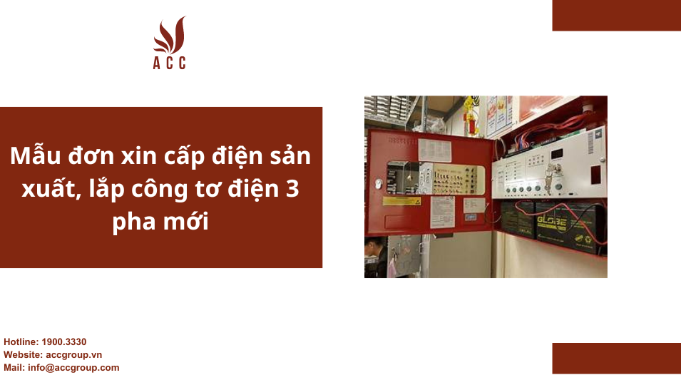 Mẫu đơn xin cấp điện sản xuất, lắp công tơ điện 3 pha mới