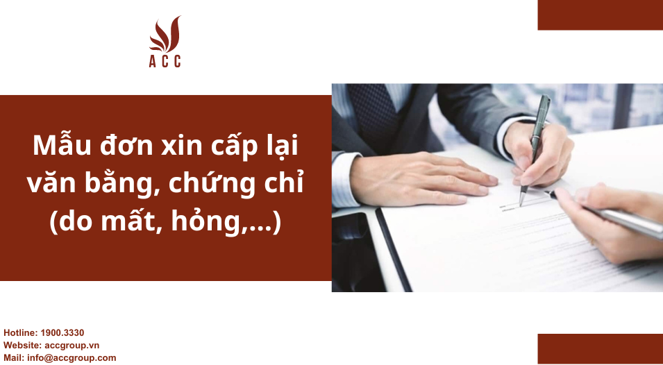 Mẫu đơn xin cấp lại văn bằng, chứng chỉ (do mất, hỏng,...)