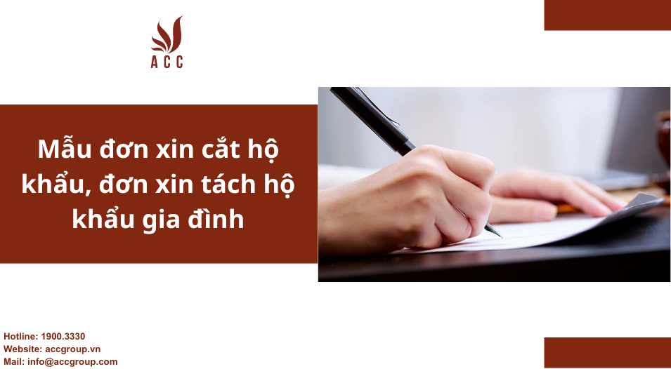 Mẫu đơn xin cắt hộ khẩu, đơn xin tách hộ khẩu gia đình