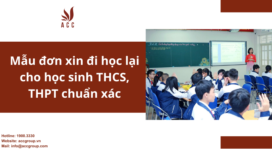 Mẫu đơn xin đi học lại cho học sinh THCS, THPT chuẩn xác