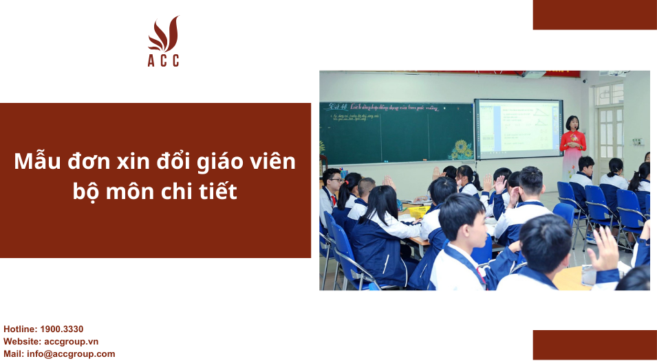 Mẫu đơn xin đổi giáo viên bộ môn chi tiết