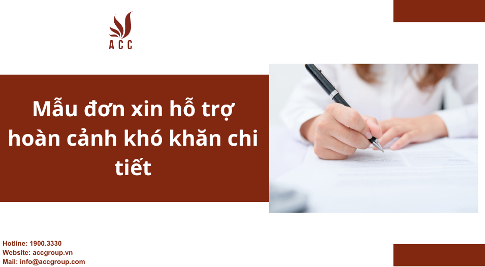 Mẫu đơn xin hỗ trợ hoàn cảnh khó khăn chi tiết