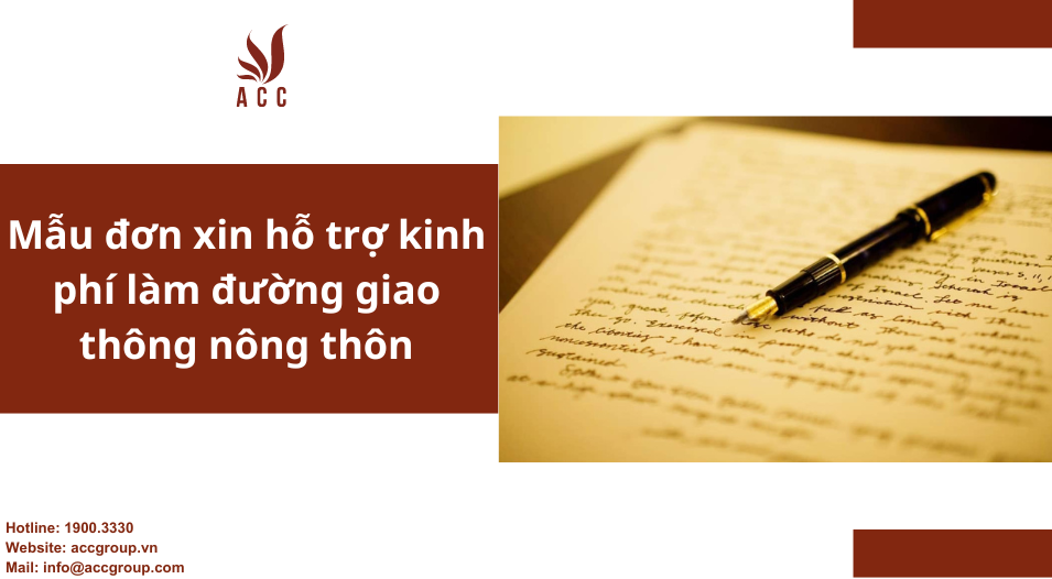 Mẫu đơn xin hỗ trợ kinh phí làm đường giao thông nông thôn