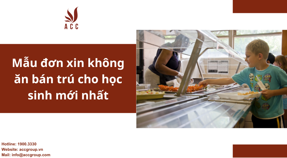 Mẫu đơn xin không ăn bán trú cho học sinh mới nhất