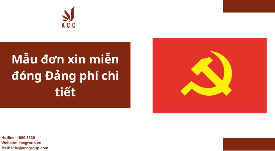 Mẫu đơn xin miễn đóng Đảng phí chi tiết