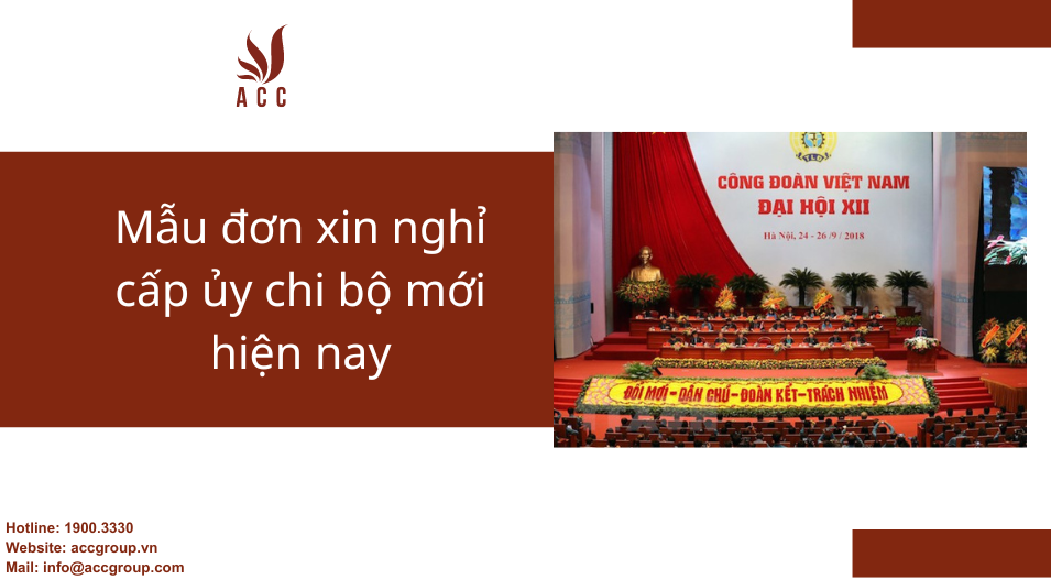 Mẫu đơn xin nghỉ cấp ủy chi bộ mới hiện nay