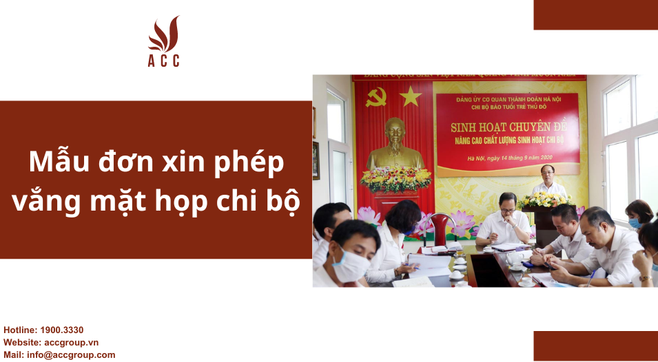 Mẫu đơn xin phép vắng mặt họp chi bộ